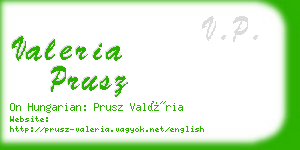 valeria prusz business card